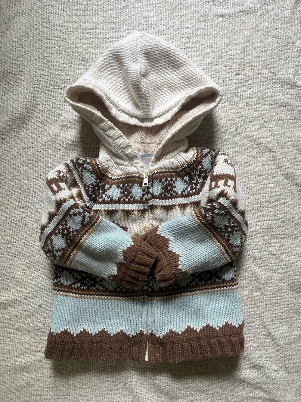 Kids Annie and Jack Cozy Cream Sherpa Jacket, Size 2T